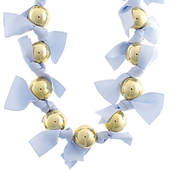 Fabic Bow & CCB Ball Necklace - Picture 4 of 4